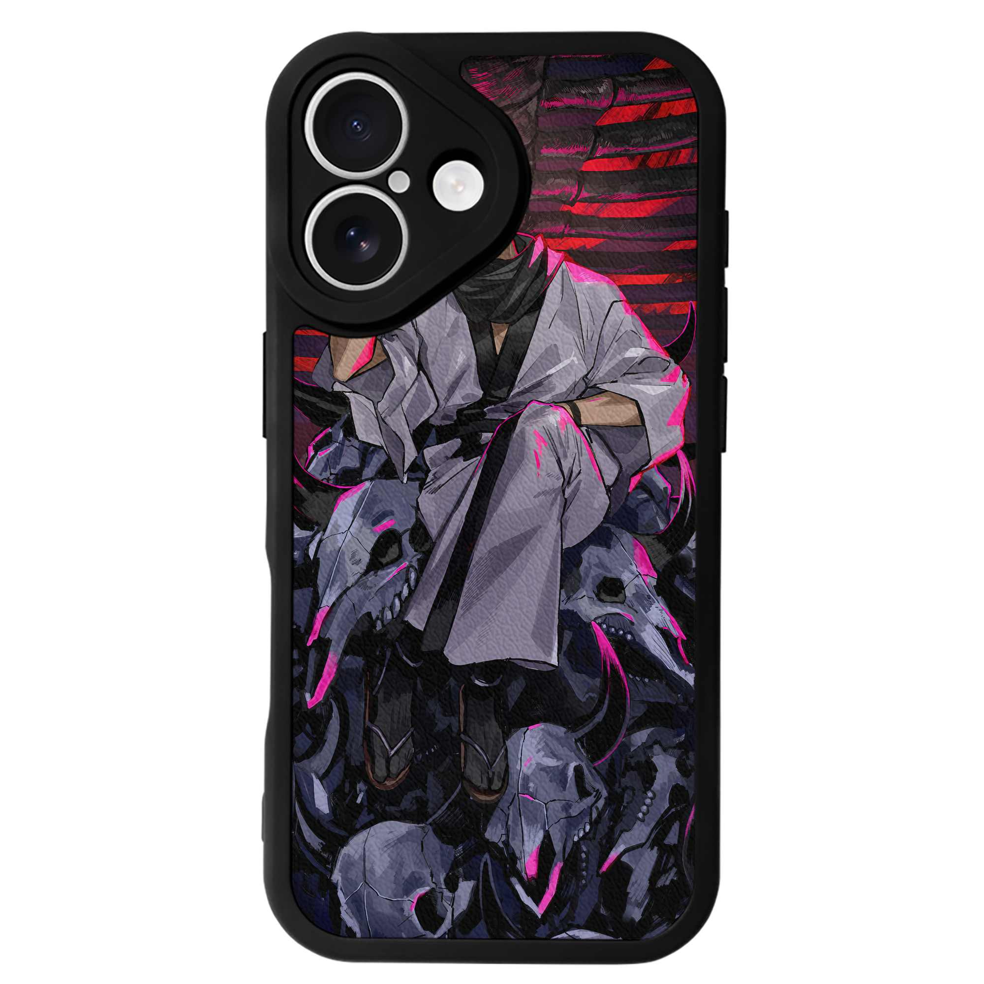 （画像用） 呪術廻戦 Jujutsu Kaisen 【iPhone 16シリーズ対応】シリコンスマホケース（レザー調） 材質：シリコン
